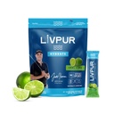 LivPur Electrolyte Drink Mix, Instant Hydration Powder met vitamine C, B6, B12 & essentiële Aminozuren voor spierondersteuning & Immune Health, Sport Essentials, Cool Lime Flavor, 15 Stick Packs