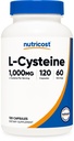 Nutricost L-Cysteine 1000mg, 120 Capsules - Non-GMO, Glutenvrije Supplement, 500mg per capsule