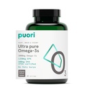 Puori Omega 3 Fish Oil Supplement - Ultra Pure & Burpless Wild Caught Fish Oil with 2000mg Omega 3 Fatty Acids,1250mg EPA & 500mg DHA ondersteunt hart, hersenen en ooggezondheid - Ifos Certified - 120 Softgels