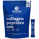Premium Collageen Peptides Powder, 30 Sticks Travel Packets(Type I, III), Unflavored Collageen Proteine Powder to Go, Hydrolyzed Collageen Peptides for Skin Hair Nail Joint, 10g per Serving, Paleo & Keto