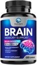 Hersengeheugensupplement Pillen - 3X Strength Nootropics for Concentration, Clarity & Focus Support - Hersengezondheid Cognitieve vitamines met Bacopa, Fosfatidylserine & DMAE, Brain Booster, 120 capsules