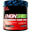 EVL Ultimate Pre Workout Powder - Thermogenic Fat Burner Preworkout Powder Drink voor duurzame energie Focus en uithoudingsvermogen - ENGN Shred Intense Fat Burning Create Free Preworkout Drink - Cherry Limeade