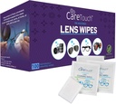 Care Touch Lens Wips voor Oogbrillen- 100 Tel individueel verpakte voor-vochtige doekjes, 5 x 6 Inch- Camera lenzen, zonnebril en glazen Cleaner,- Voorzichtig en draagbaar voor het reinigen van optische apparaten