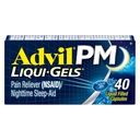 Advil PM Liqui-Gels Pain Reliever and Nighttime Sleep Aid, Pain Medicine met Ibuprofen for Pain Relief and Difenhydramine HCL for a Slaaphulp - 40 Liquid Filled Capsules - Terug naar College