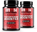 Suppléments booster de testostérone pour les hommes - Estrogen Blocker - Supplément énergie naturelle, force et étamine - croissance musculaire maigre - favorise la perte de graisse - augmenter la performance masculine (2 bouteilles)