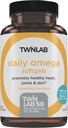 Twinlab quotidien Omega Softgels - Suppléments d'huile de poisson santé articulaire et cérébrale - 800 mg, 30 Softgels