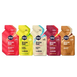 GU Energy Original Sports Nutrition Energy Gels, 24-Count, Vegan, Glutenvrij, Kosher en Dairy-Free On-the-Go Energie voor elke training, Assorted Cafeine-Free Flavors Variety Pack