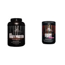 Poudre de protéines 100% de lactosérum animal – Mélange de lactosérum pour pré- ou post-entraînement, récupération et poudre de pré-entraînement furieuse pour énergie et focus 5g BCAA 350mg oxyde nitrique de caféine