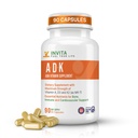 INVITA ADK - Vitaminen A1, Vitamine D3 5000 IE & K2 MK7 supplement - Arts Formulated Bone & Immuun System Support - Gluten Free, Non-GMO - 90 Vegetarische Capsules voor mannen en vrouwen