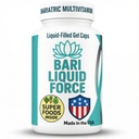 Bari Liquid Force One a Day Bariatric Multivitamin with Iron – Capsules de Gel d'Absorption Rapide pour Manches Gastriques, Bypass, Switch Duodenal – Superfood Blend - Bariatric must haves for Women & Men
