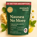 Gingembre à action rapide pour le soulagement des nausées.Relief à base de plantes pour la grossesse Nausées et maladie du matin et du mouvement.