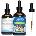 Animaux de compagnie Bien-être Vie Or pour les chats - soutient la désintoxication, la santé du système immunitaire, les antioxydants - Vet-formulé supplément à base de plantes – 4 oz (118 ml)