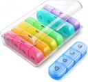 Weekly pil Organizer 7 Dag 4 keer per dag, ZIKEE grote dagelijkse reis pil doos voor pillen, vitamines, visolie, supplementen (Clear)