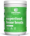 Zammex Bone Broth Plus Superfood Proteïne Poeder (Kurkuma smaak), 8g Gehydrolyseerd eiwit met vitamine D, voor gezonde huid, nagels, haar, gewrichten & spijsvertering,Non-GMO (30 porties)