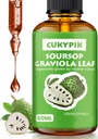 Minerale supplementen Soursop Graviola Leaf Extract Liquid Drop Plus Pure Botanical for Cell Support, Zzz & Antioxidant - Soursop Bitters Liquid, 2-4 maand Supply, 2 Fl Oz