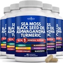 NIEUWE AGE Sea Moss Black Seed Oil Ashwagandha Kurkuma Bladderwrak Burdock - met Manuka, Honey Dandelion, ACV Black Pepper Glutenvrij