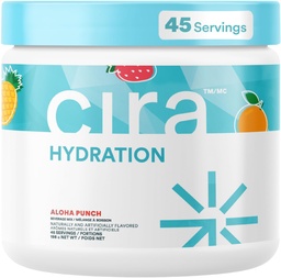 Cira Hydration Powder (45 porties) - Electrolyte Drink Mix met Himalaya Zout voor dehydratatie Relief and Recovery - Fruit Punch