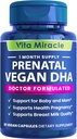 Prenatale DHA Supplementen - Vegan 800mg DHA Plant Based Omega 3 - Beste voor optimale moeder en baby gezondheid - Ondersteunt Baby Hersenen en Oogontwikkeling Prenatale voor vrouwen Geen Visolie