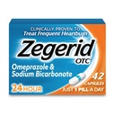 Zegerid OTC, Soulagement des brûlures d'estomac 24 heures sur 24, Médecine du reflux acide et antiacide, traite les brûlures d'estomac fréquentes, Omeprazole 20mg + Bicarbonate de sodium, Inhibiteur de pompe à protons (IPP), 42 Capsules