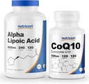 Nutricost Alpha Lipoïnezuur 600mg, 240 Caps CoQ10 100mg, 120 Capsules