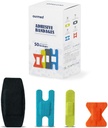 Flexibele stoffen Bandages met Non-Stick Pad, Latex Gratis, Rainbow Kleuren Lijm Bandage Eerste hulp Wond Zorg voor sneetjes, Scrapes, Blisters, Assorted Maten, 50 Tellen