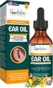 Biologische oorolie voor oorinfecties - Natuurlijke oordruppels voor infectiepreventie, Swimmer's Ear & Wax Removal - Kids, Adults, Baby, Dog Earache Remedy - met Mullein, Knoflook, Calendula, Made in USA