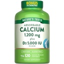 La vérité de la nature Calcium absorbant 1200 mg avec la vitamine D3 5000 UI 120 Softgels