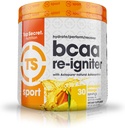 Top Secret Nutrition BCAA Re-Igniter Vegan Amino Acid Supplement met Astaxanthine en Electrolyte, Hydration Blend met Kokoswater, 9,84 oz (30 porties), Ananas Mango