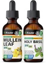 BIO KRAUTER Mullein Tinctuur 2 Fl. Oz. & Holy Basil Tinctuur 2 Fl. Oz.