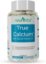 Tru Calcium 1000mg Supplément pour les hommes et les femmes avec Vitamine D3 à base de plantes et Magnésium naturel pour les os sains - 60 comprimés végétaliens