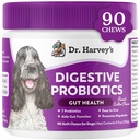 Dr. Harvey's Digestieve Probiotische Zachte Kauwen voor Honden, 9 Probiotica voor Gut Health, Diarree en Bowel Ondersteuning, Pindakaas Smaak (90 Kauwen)