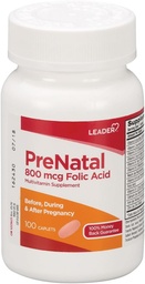 Prenatale multivitamine met 800 mcg foliumzuur en essentiële voedingsstoffen voor gezonde zwangerschap en ontwikkeling van foetussen, hoge potentie vitamine voor verwachte moeders, dagelijkse ondersteuning, 100 caplets (2-pack)