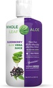 Whole Leaf Aloë Vera Juice met biologische vlierbessen extract Gepatenteerde Formule, hoge Acemannan inhoud, en NO water toegevoegd!