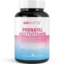 GOBIOTIX Prenatale Vitaminen voor vrouwen - Multivitaminen met ijzer, calcium, vitamine D2, C, zink en foliumzuur voor zwangerschap - Pre- en postpartum Essentials - Non-GMO - 90 capsules