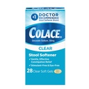 Colace Clear Stool Softener Zachte Gel Capsules Constipatie Relief 50mg Docusaat Natrium Doctor Aanbevolen 28ct