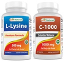 Best Naturals L-Lysine 500 mg & vitamine C 1000 mg