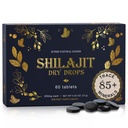 Pure Shilajit Résine gouttes sèches - Haute puissance, grade A, 100% Pure avec l'acide fulvic et 85+ Trace Minerals pour une meilleure énergie Métabolisme et soutien immunitaire