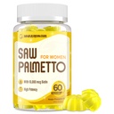 Saw Palmetto pour les femmes - Supplément de croissance de cheveux DHT Blocker - 500mg Potent Saw Palmetto Gummies pour les cheveux, la peau, les ongles, le bien-être urinaire - Mango-Pineapple Flavor - 60 Gummies