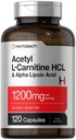 Horbäach Acetyl L Carnitine HCL & Alpha Lipoïne Acid 1200mg 120 Capsules