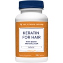 De vitamine Shoppe Keratine voor haar met Biotine & Collageen, Ondersteunt sterk, gezond haar, haar Luster (120 capsules)