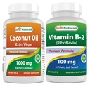Best Naturals Coconut Oil 1000 mg & vitamine B2 (Riboflavine) 100 mg