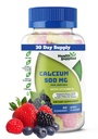 Calcium 500mg met vitamine D3 1000 IE Gummies Daily Dieetsupplement Bone Strength, Growth, Tanden voor volwassenen, tieners, kinderen 