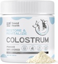 Colostrum Supplement Powder for Humans - Organic Bove Colostrum Supplement for Gut Health, Hair Growth, Immune Support - Unflavored (73 Servers)