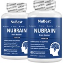 NuBrain Booster - Brain Supplement for Brain Booster, Memory, Focus & Clarity Support with St. John