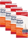 Leader Extra Strength Sinus Relief, Fast Acting, Sinus Decongestant, Neuscongestie Relief Spray, Cold & Allergie 30 ml Fles (verpakking van 4)