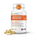 INVITA L-methylfolaat + B-balans - 5-MTHF, B6, B2 & B12 Methylcobalamine B-complex - 60 capsules - professionele sterkte actieve methylfolaat - non-GMO, glutenvrij, geen fillers (7,5 mg)