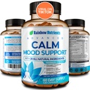 28 en 1 supplément de support d'humeur calme- pilules naturelles heureuses pour l'anxiété occasionnelle et le stress, sentiments inquiets, relaxation, clarté mentale