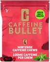 Cafeïne Bullet 4 Mint Cafeïne Candies = 400 mg Cafeïne Kick, Sneller dan Energy gels & Fietsen Kauwen voor een mid-Race Endurance Sport en Gaming Cafeinated Energy Boost