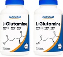 Nutricost L-Glutamine 800 mg, 180 capsules (2 flessen)