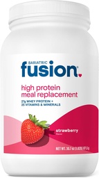 Bariatrische Fusion Strawberry Maaltijd Vervanging 27g Proteïne Poeder, 21 Serving Tub voor Bariatrische Chirurgie Patiënten Inclusief Gastric Bypass en Sleeve Gastrectomie - Geen Gluten, Aspartaam of Suiker
